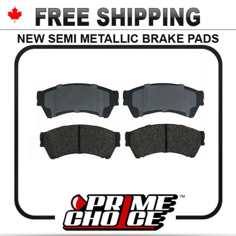 New premium complete set of front metallic disc brake pads with shims