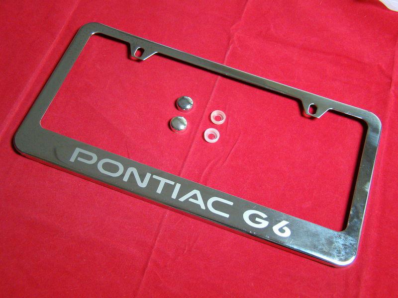 Pontiac g6 license plate frame stainless steel chrome