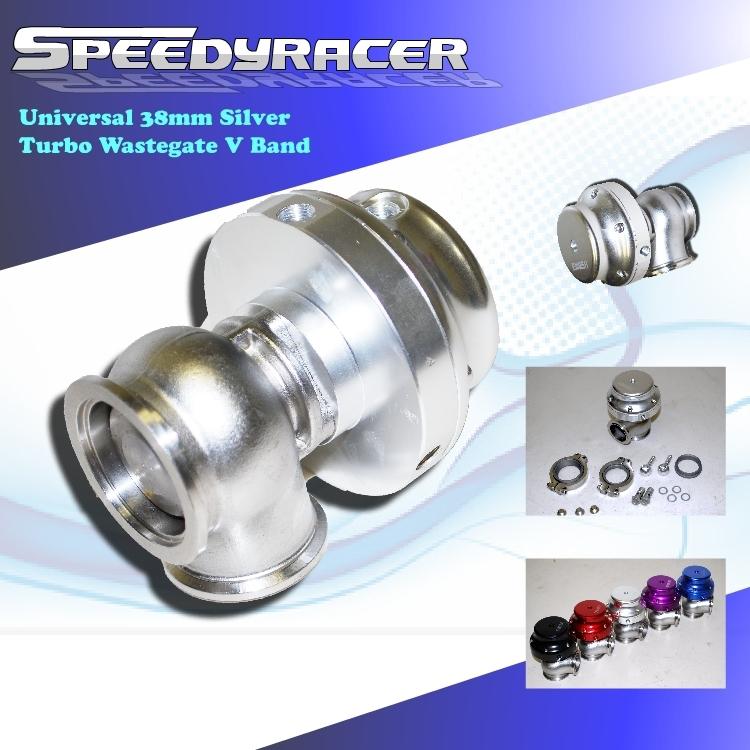 Emusa 38mm wastegate  vband silver anodized mazda toyota scion acura bmw miata 