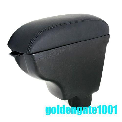 For suzuki sx4 sx-4 black leather center console arm rest w/ cup holder