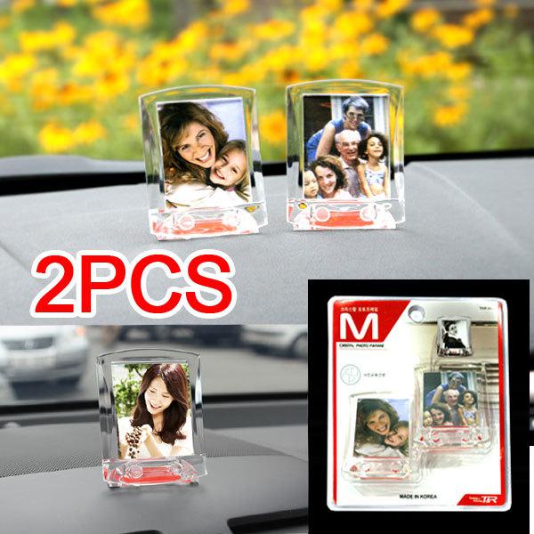 New accessories - car crystal picture photo frame 2pcs/1set vehicle-