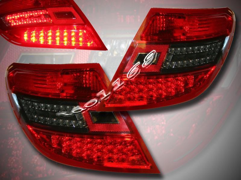 08-10 mercedes benz w204 c-class r/s led taillights 4dr