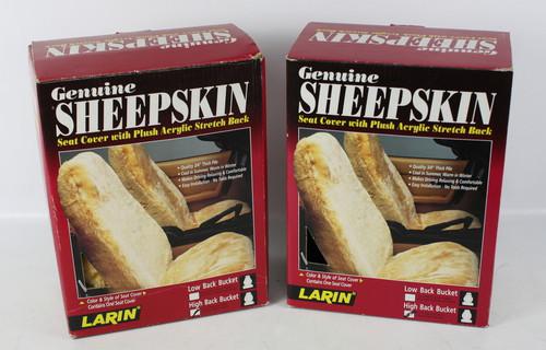 Lot (2) larin genuine sheepskin front bucket seat covers