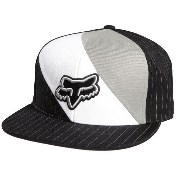 New fox racing mens nullifier hat black/white 06624-001 size 7 3/4 mx atv