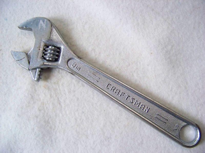 Craftsman   usa  ( 8 in.) adjustable wrench  lot # 9143