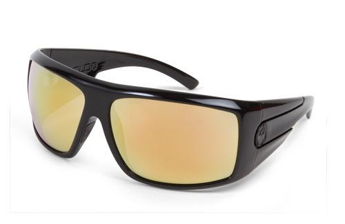 Dragon shield sunglasses, black gold frame/gold ionized lens