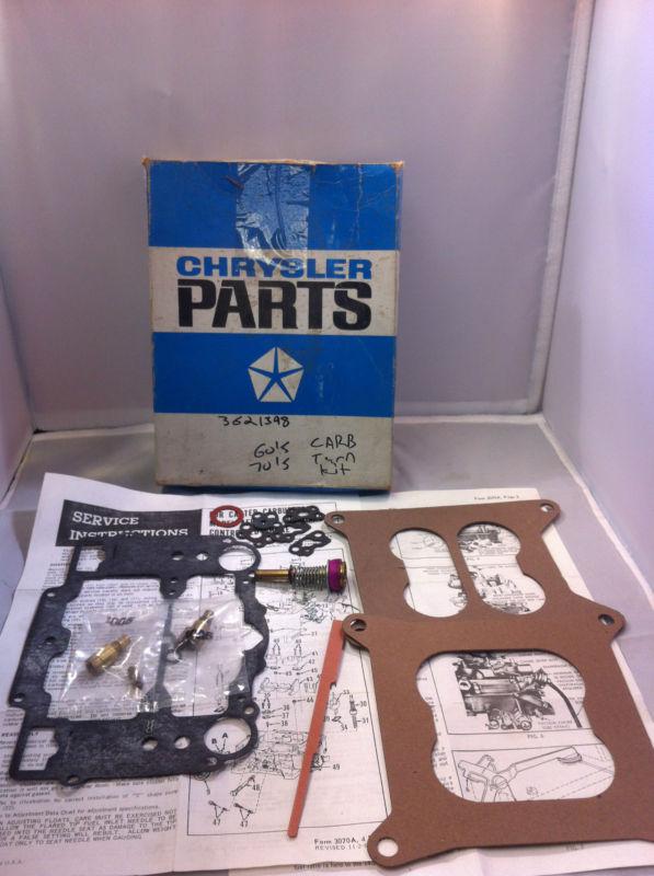 1970's nos mopar carburetor zip kit pt.#3621398 plymouth dodge chrysler hotrod