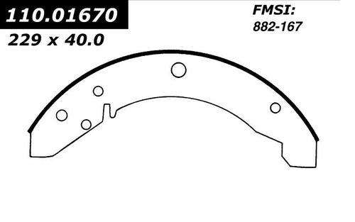 Centric 111.01670 brake pad or shoe, front-new brake shoe-preferred