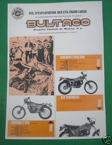 Bultaco french importer frank lucas, sales brochure 