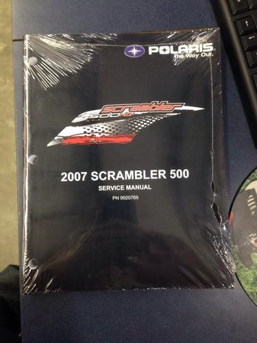 2007 polaris scrambler 500 service manual w/ cd oem 9920769