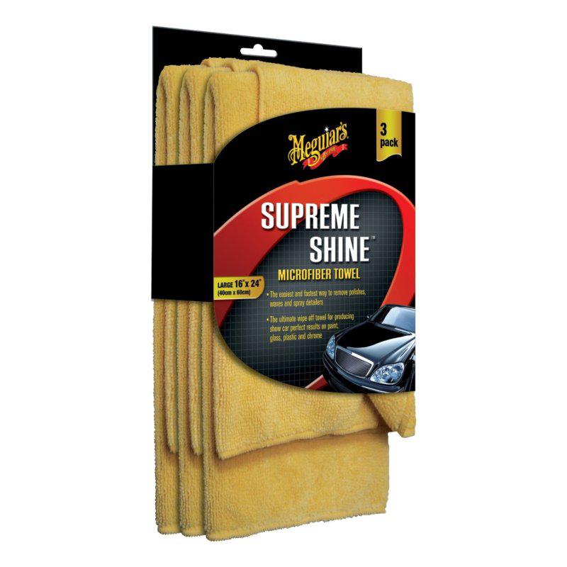 Meguiar's supreme shine microfiber cloths (pack of 3) autobody detail