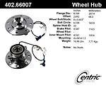 Centric parts 402.66007 front hub assembly