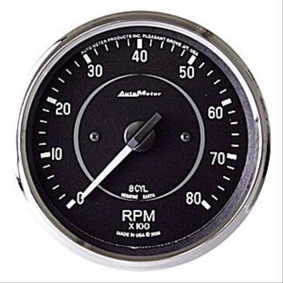 Autometer cobra tachometer 0-8,000 4" dia in-dash black face 201004