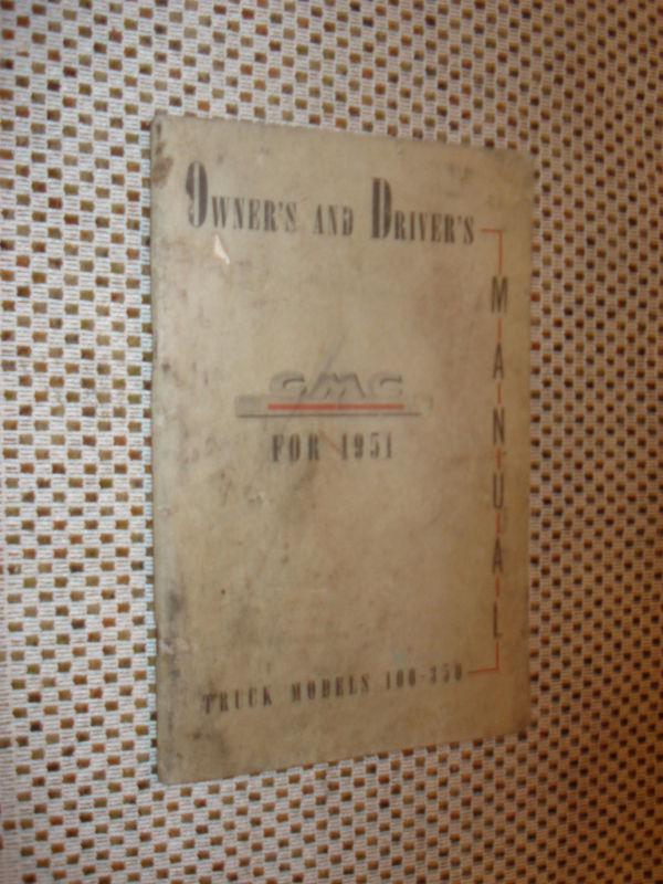 1951 gmc owners manual original rare glovebox book nr