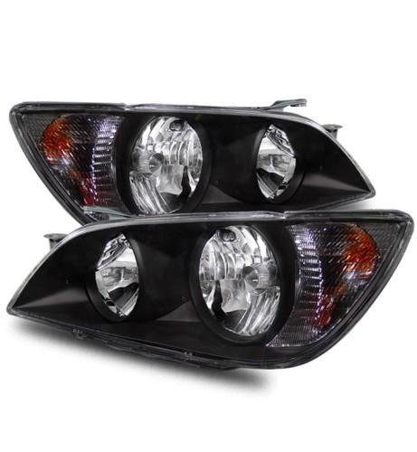 01-05 lexus is300 jdm altezza aftermarket black crystal headlights housings lamp