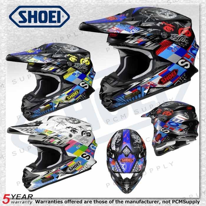 Shoei vfx-w krack dot-218 snell m2010 rated off-road mx motorcycle helmet