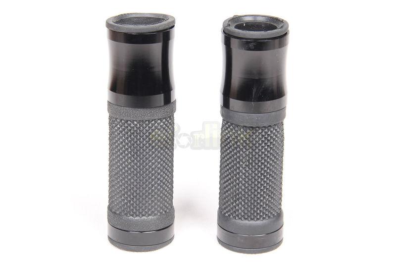 Black 7/8" motorcycle handlebar street bike hand grips honda suzuki ktm yamaha