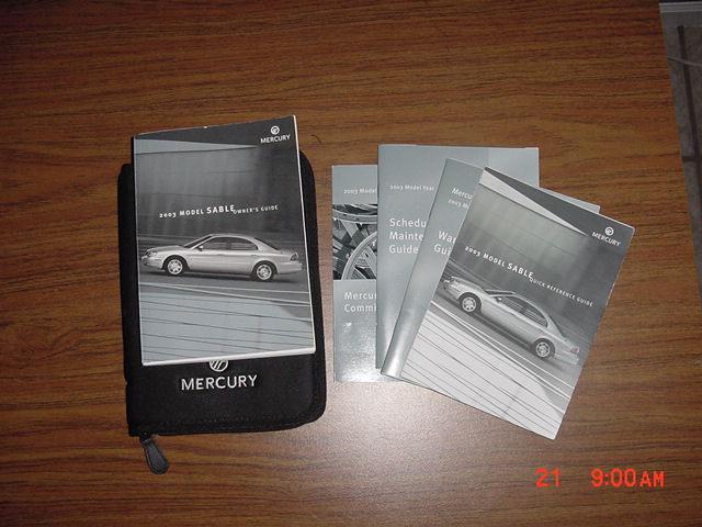 2003 mercury sable  manual with case