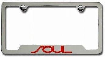 Oem factory kia soul red logo license plate frame holder 2014 2013 2012 2011