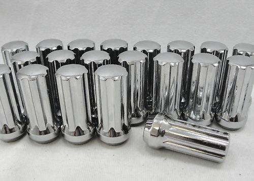 20pc dodge dakota spline custom wheel lug nuts 9/16 with 1 key