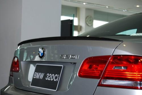 Bmw e92 3-series coupe 330 335 m3 style carbon fiber trunk spoiler lip