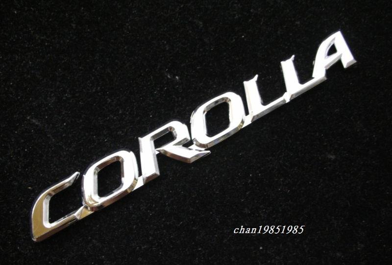 3d corolla chrome emblem badge logo decal sticker