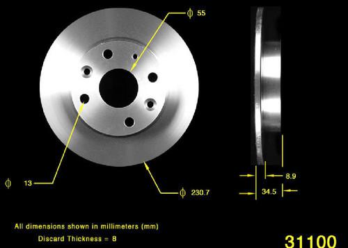 Bendix prt1694 rear brake rotor/disc-disc brake rotor