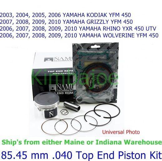 Yamaha 450 kodiak grizzly rhino wolverine 85.45 mm .040 top end piston kit