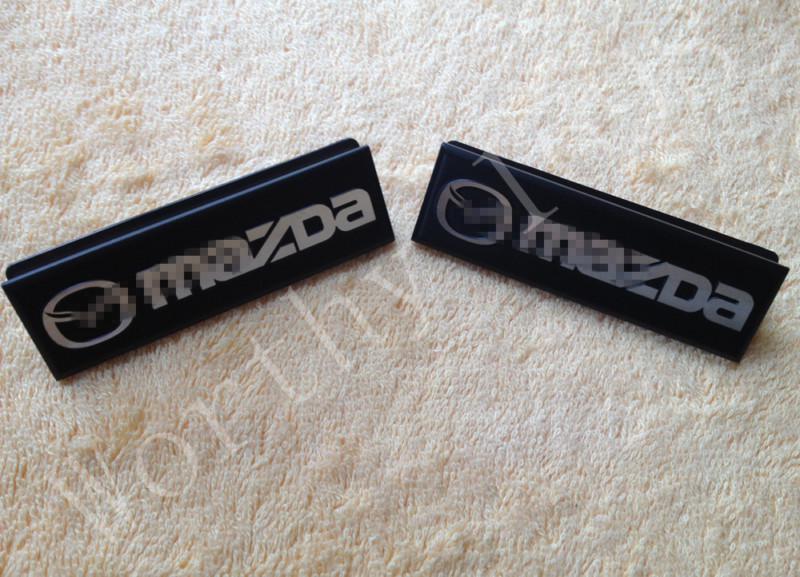 2x for mazda unique design floor mat carpet emblem badge aluminum 1*3 inch