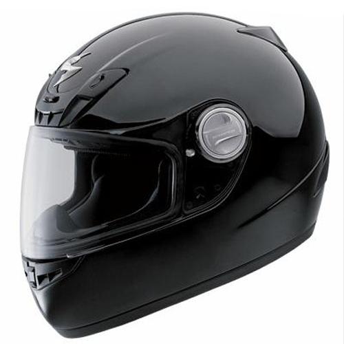 Scorpion exo-400 solid gloss black full-face motorcycle helmet size small