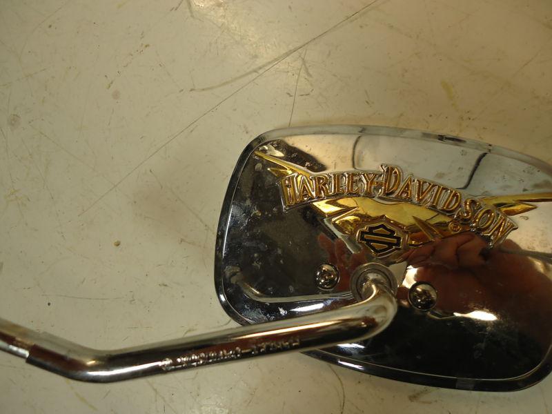 Harley davidson motorcycle mirror chrome gold eagle hd bike chopper custom