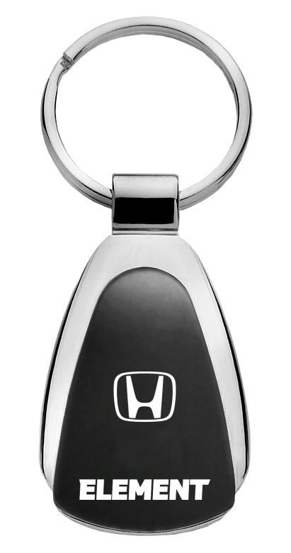 Honda element black tear drop keychain car ring tag key fob logo lanyard