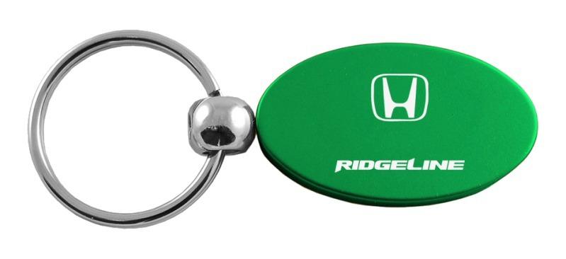 Honda ridgeline green oval metal key chain ring tag key fob logo lanyard