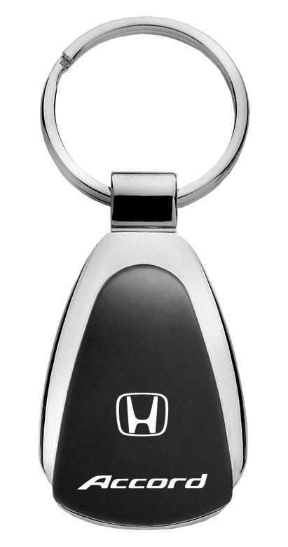 Honda accord black tear drop metal key chain ring tag key fob logo lanyard