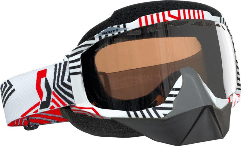 Scott usa hustle snowcross goggles maze/silver chrome lens