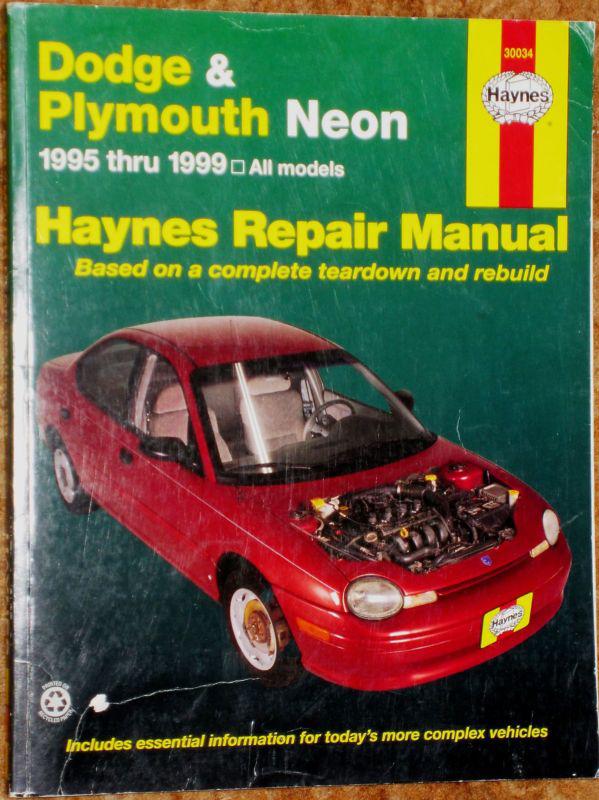 Haynes repair manual  1995 - 1999 dodge and plymouth neon