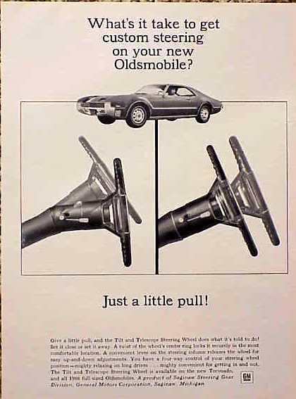 1966 olds toronado tilt steering original vintage ad cmy store 5+= free ship