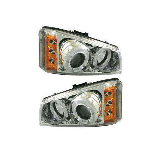 Ipcw headlight lamp set of 2 new clear lens chevy full size truck cws-337c2