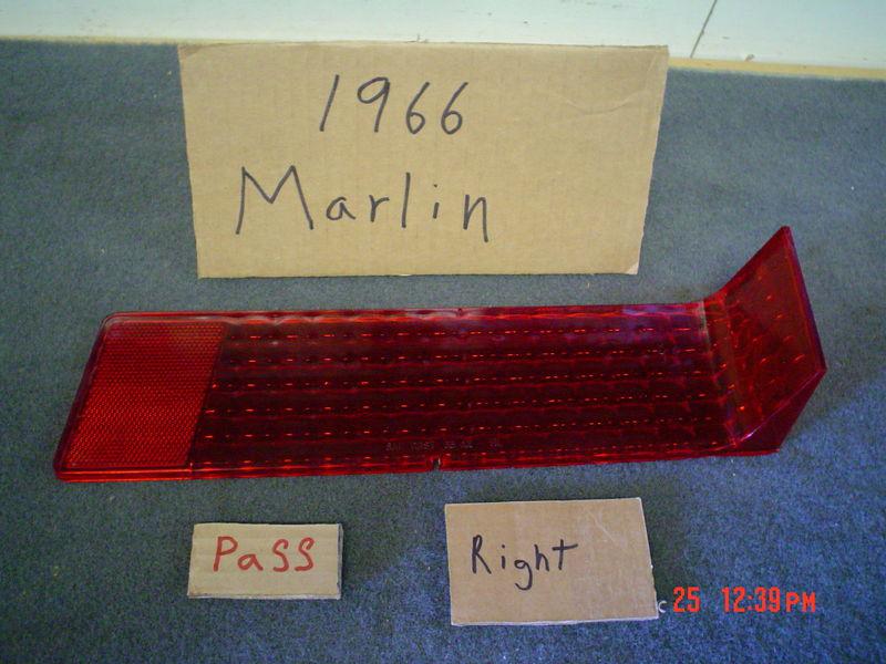 1966 amc marlin passenger rear tail light lens 1965 65 66