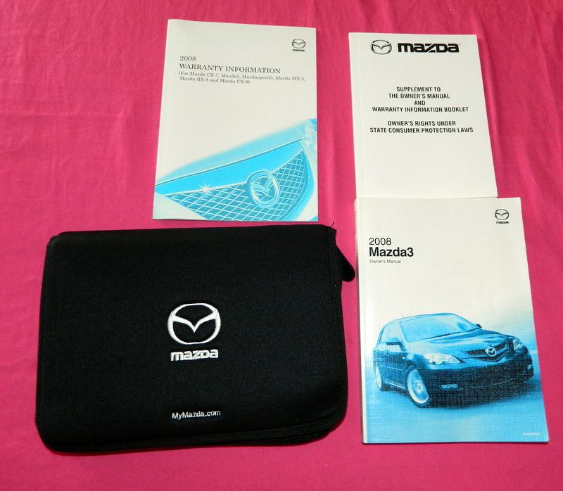 2008 08 mazda 3 mazda3 owner's owners manual guide book  handbook case kit oem