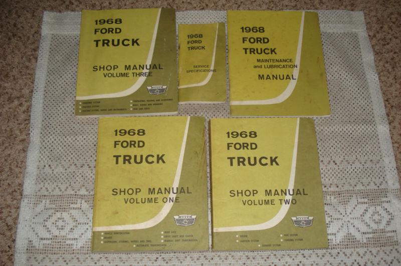 1968 ford truck shop manual set original service books