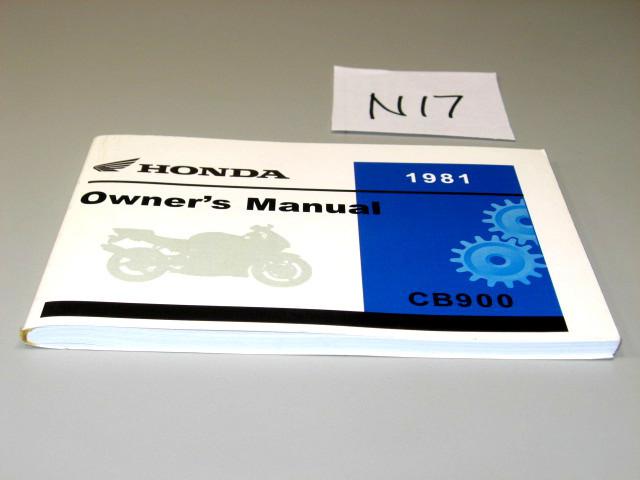 New owners manual cb900c custom cb900 1981 genuine honda operators book #n17