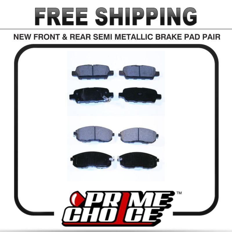 Premium front & rear metallic disc brake pads 2 full complete sets 4 pair 8 pads