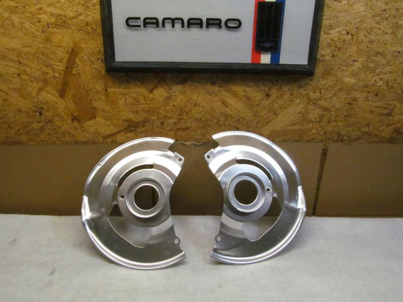 70-81 camaro, z28... factory ..front disc brake dust shields......lh-rh 