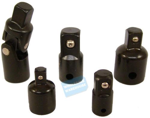 2 pack:   5 piece impact reducer & adapter universal joint hand tools brand new