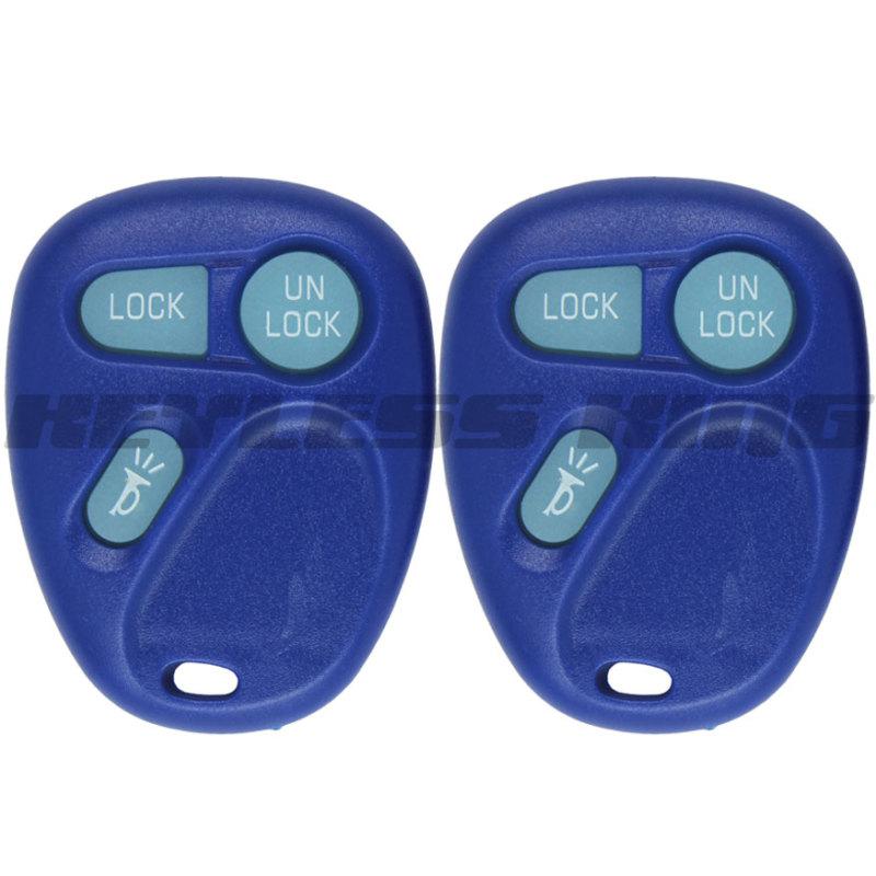 2 new blue glow in dark replacement keyless remote key fob clicker for 15042968