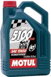 Motul 5100 ester/synthetic engine oil 15w-50 1gal 3082gaa