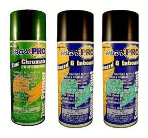 Green zinc chromate primer & black spray paint kit mercury/mercruiser marine