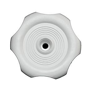 Rv designer collection window knob white 1/2" shaft h715