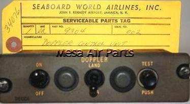 (qhj) dc-8 doppler control unit p/n 9304 seaboard world air